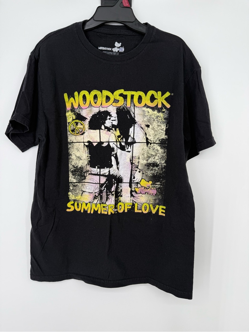 Woodstock "Summer of Love" Black Graphic Tee